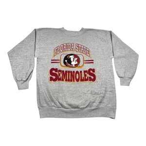 Vtg 90's Florida State Seminoles Sweatshirt Mens 2XL Gray NCAA College Crewneck